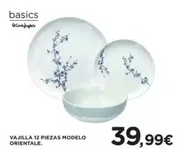 Hipercor Vajilla 12 piezas modelo orientale oferta