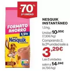 Hipercor Nesquik - instantaneo oferta