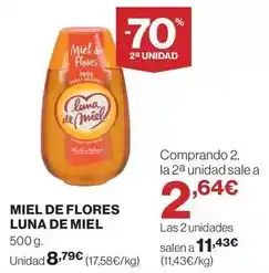 Hipercor Luna de miel - miel de flores oferta