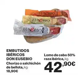 Hipercor Bio - embutidos ibéricos oferta