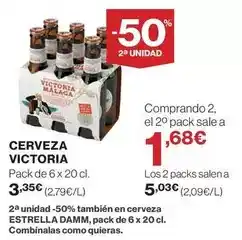 Hipercor Victoria - cerveza oferta