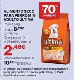 Hipercor Última - alimento seco para perro mini adulto oferta