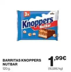Hipercor Knoppers - barritas knoppers oferta