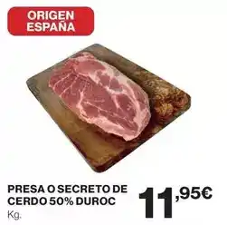 Hipercor Duroc - presa o secreto de cerdo 50% duroc oferta