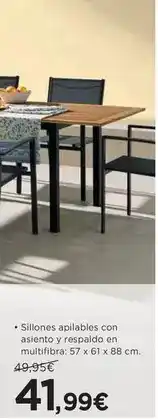 Hipercor Sillones apilables con asiento y respaldo en multiflora oferta