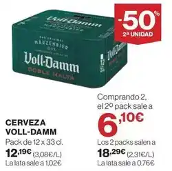 Hipercor Voll-damm - cerveza oferta
