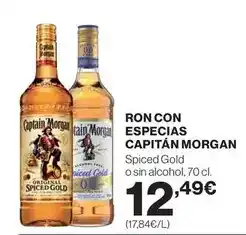 Hipercor Capitán morgán - ron con especias oferta