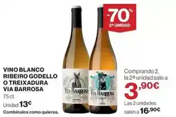 Hipercor Blanco - vino ribeiro godello o treixadura oferta