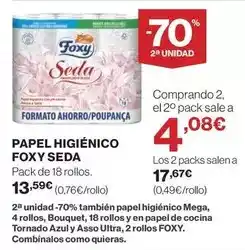 Hipercor Foxy - papel higienico oferta