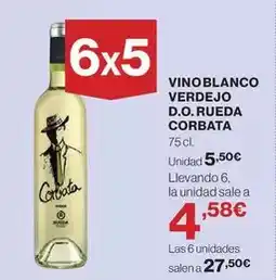 Hipercor Corbeta - vino blanco verdejo d.o. rueda oferta
