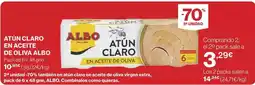 Hipercor Albo - atun claro en aceite de oliva oferta