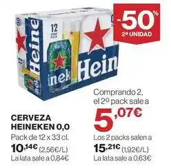 Hipercor Heineken - cerveza 0,0 oferta