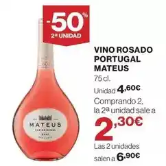 Hipercor Mateus - vino rosado oferta