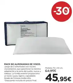Hipercor Confort - pack de almohadas de visco oferta
