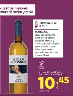 HiperDino O FILLO DA CONDESA vino blanco Albariño oferta