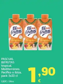 HiperDino PASCUAL BIFRUTAS tropical, Mediterráneo, Pacífico o Ibiza oferta