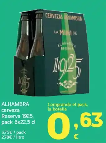 HiperDino ALHAMBRA cerveza Reserva 1925 oferta