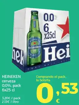 HiperDino HEINEKEN cerveza 0,0% oferta