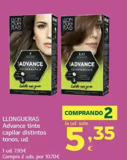 HiperDino LLONGUERAS Advance tinte capilar distintos tonos oferta