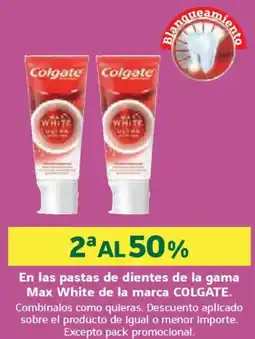 HiperDino COLGATE En las pastas de dientes de la gama Max White de la marca oferta