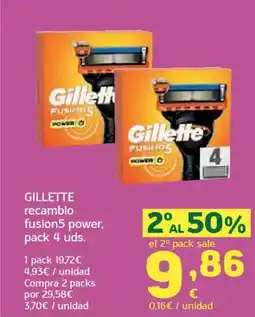 HiperDino GILLETTE recambio fusion5 power oferta