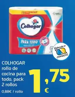 HiperDino COLHOGAR rollo de cocina para todo, pack 2 rollos oferta
