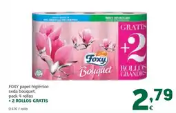 HiperDino FOXY papel higiénico seda bouquet oferta