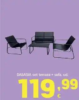 HiperDino Dasasia set terraza + sofa oferta