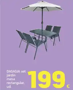 HiperDino Dasasia set jardín mesa rectangular oferta