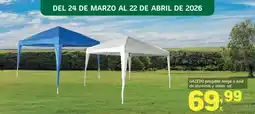 HiperDino Gazebo plegable biege o azul de aluminio y acero oferta
