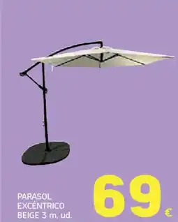 HiperDino Parasol excéntrico beige oferta