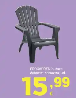 HiperDino Progarden butaca dolomiti antracita oferta
