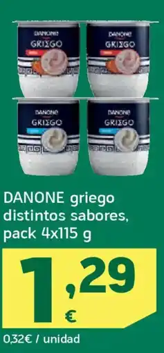 HiperDino DANONE griego distintos sabores oferta