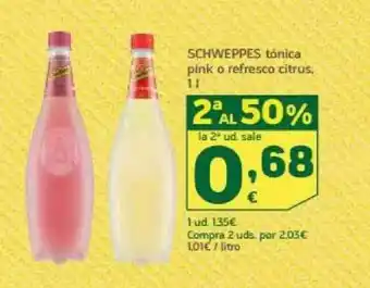 HiperDino Schweppes Tónica Pink O Refresco Citrus oferta