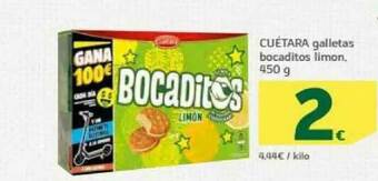 HiperDino Cuétara Galletas Bocaditos Limon oferta