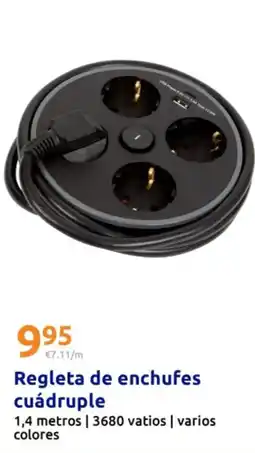 Action Regleta de enchufes cuádruple oferta