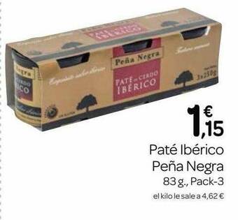 Supermercados El Jamón Paté Ibérico Peña Negra oferta