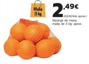 Supermercados Lupa Naranja De Mesa, Malla De 3 Kg Aprox oferta