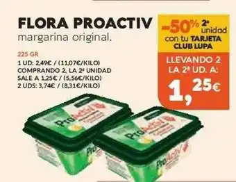 Supermercados Lupa Flora Proactiv Margarina Original oferta