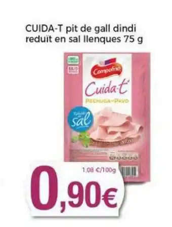 Supermercats Jespac Cuida-t Pit De Gall Dindi Reduït En Sal Llenques oferta
