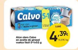 FROIZ CALVO Atún claro en aceite de girasol vuelca fácil oferta
