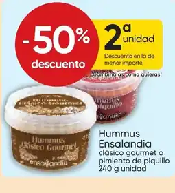 FROIZ HUMMUS Ensalandia clásico gourmet o pimiento de piquillo oferta