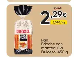 FROIZ DULCESOL Pan Brioche con mantequilla oferta