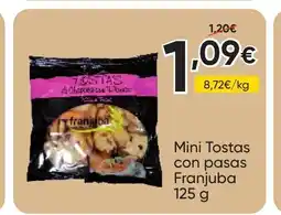FROIZ FRANJUBA Mini Tostas con pasas oferta