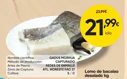 FROIZ Lomo de bacalao desalado oferta