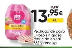 FROIZ ELPOZO Pechuga de pavo sin grasa reducida en sal 65% carne oferta