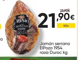 FROIZ ELPOZO Jamón serrano1954 raza Duroc oferta
