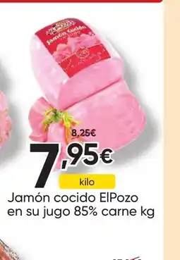 FROIZ ELPOZO Jamón cocido en su jugo 85% carne oferta