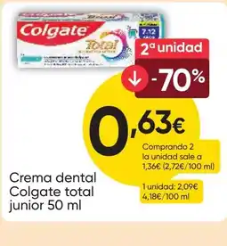 FROIZ COLGATE Crema dental total junior oferta