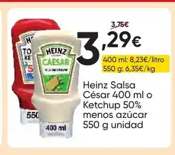 FROIZ HEINZ Salsa César o Ketchup 50% menos azúcar oferta